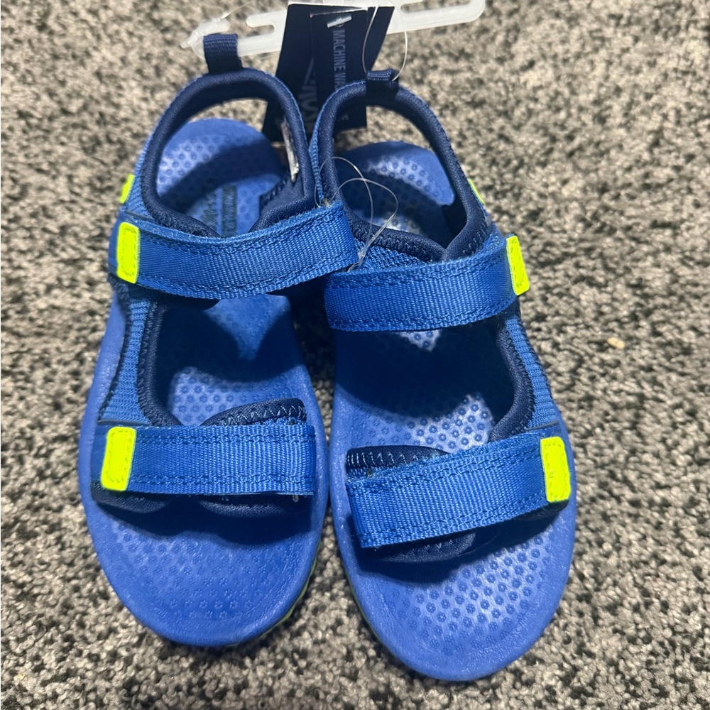 OshKosh B'gosh‎ Blue Sandals with Neon Highlights Toddler Size 11